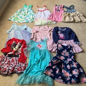 Bundle of dresses, size varies from 3T-5T